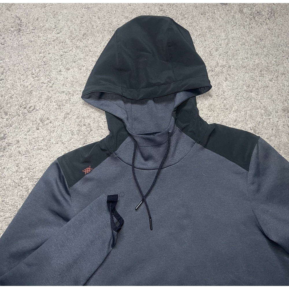 Rhone Mens‎ Nylon Tactel Hoodie Pullover Size S Asphalt Heather Gray Performance